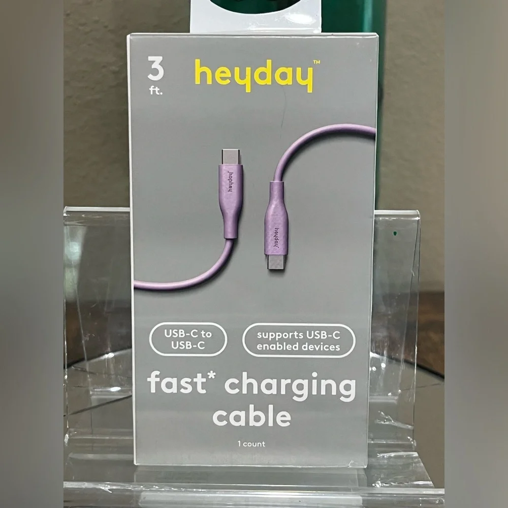 heyday USB-C to USB-C Fast Charging Cable, new!